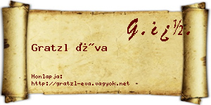 Gratzl Éva névjegykártya